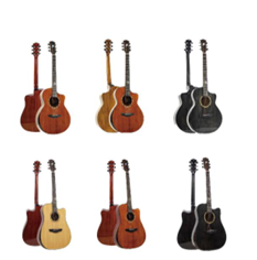 40/41 Inch Cutaway Acoustic Guitar – Solid Top, Mahogany Laminate, Multiple Colors