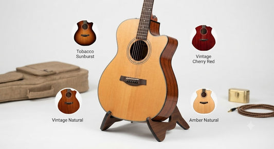 40/41 Inch Cutaway Acoustic Guitar – Solid Top, Mahogany Laminate, Multiple Colors