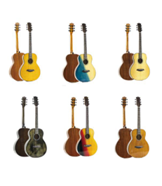40/41 Inch Acoustic Guitar – Solid Top, Mahogany Laminate, Multiple Colors